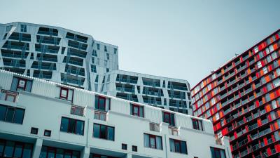 Building facade design 4k wallpaper