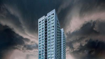 Building facade skyscraper 4k wallpaper