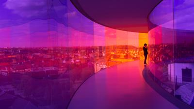 Building glass colorful 4k wallpaper