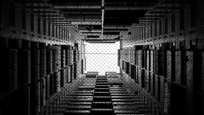 Building tunnel mesh 4k wallpaper