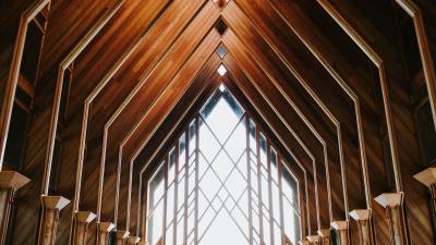 Building wooden interior 4k wallpaper