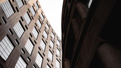 Buildings facade bottom view image 4k wallpaper