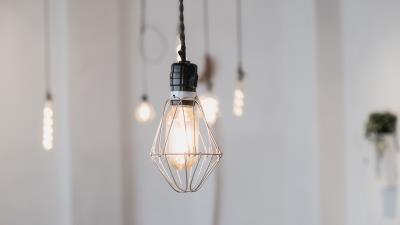 Bulbs light metallic 4k wallpaper