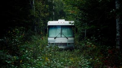 Bus white old 4k wallpaper