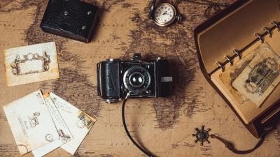 Camera compass map 4k wallpaper