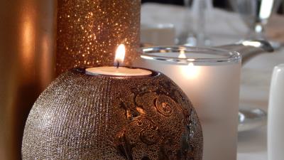Candle decoration glitter 4k wallpaper