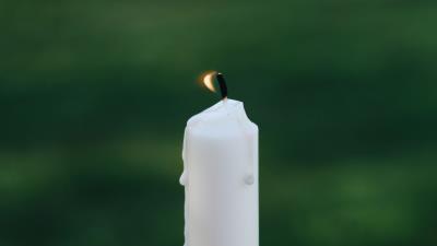 Candle fire flame 4k wallpaper