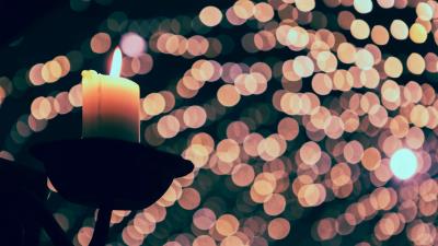Candle flame wax image 4k wallpaper