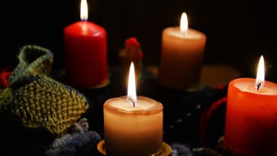 Candle wax flame 4k wallpaper