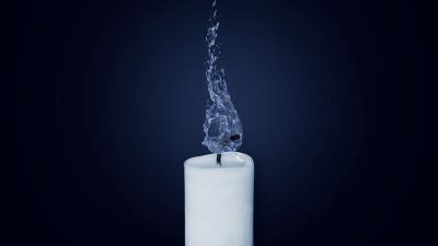 Candle wick water 4k wallpaper