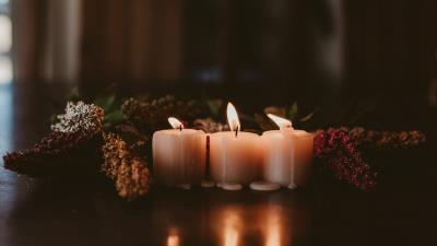 Candles wax flame image 4k wallpaper