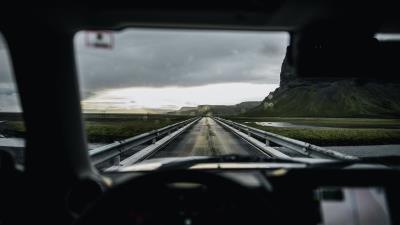 Car road bridge 4k wallpaper