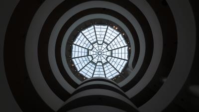 Ceiling glass round 4k wallpaper