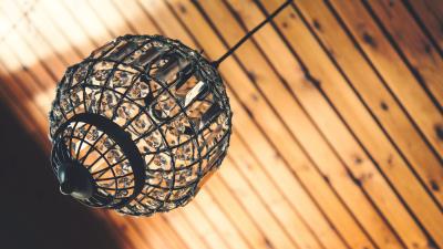 Chandelier glass lighted 4k wallpaper