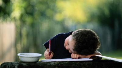 Child books notebooks pen 4k wallpaper