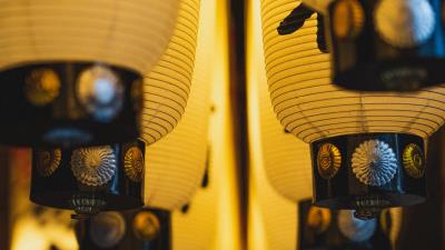 Chinese lanterns lanterns light 4k wallpaper