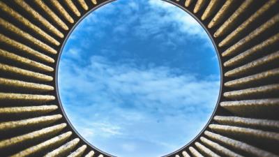 Circle sky clouds 4k wallpaper