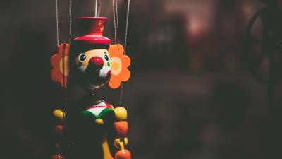 Clown toy marionette 4k wallpaper