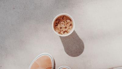 Coffee drink legs 4k wallpaper
