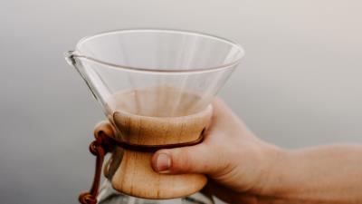Coffee vessel hand 4k wallpaper