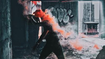 Color checker anonymous smoke 4k wallpaper