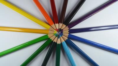 Colored pencils colorful sharpened image 4k wallpaper