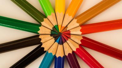 Colored pencils colorful sharpened picture 4k wallpaper