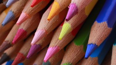Colored pencils sharpened colorful pointed 4k wallpaper
