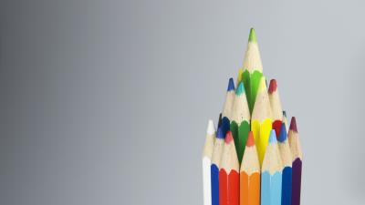 Colored pencils sharpened set 4k wallpaper