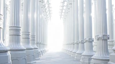 Columns architecture greek 4k wallpaper