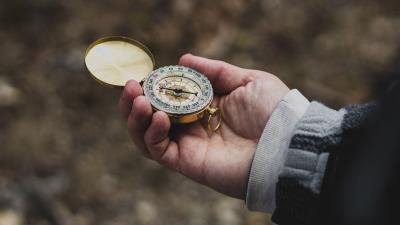 Compass hand travel 4k wallpaper