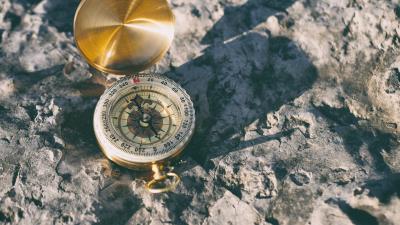 Compass stones shadow 4k wallpaper