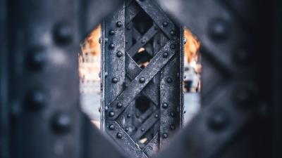 Construction metal supports 4k wallpaper