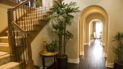 Corridor arches home stair 4k wallpaper