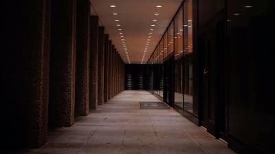 Corridor interior building 4k wallpaper