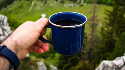 Cup coffee hand image 4k wallpaper