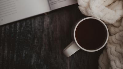 Cup tea book 4k wallpaper