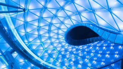 Design architecture hexagons 4k wallpaper