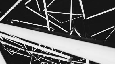 Design lines bw 4k wallpaper