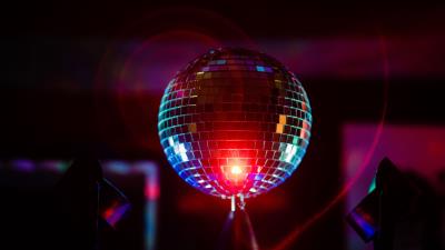 Disco ball laser led 4k wallpaper