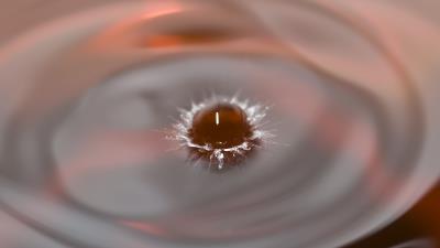 Drop water spray circles 4k wallpaper