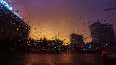 Drops glass blurred image 4k wallpaper