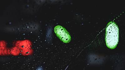 Drops glass lights 4k wallpaper