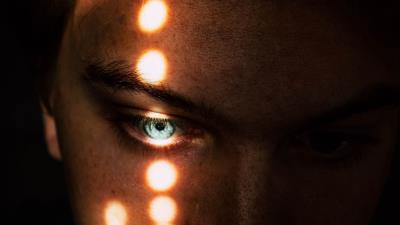 Eye light ray 4k wallpaper