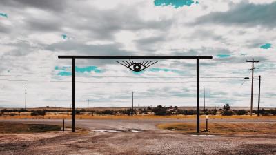 Eyes poles wires 4k wallpaper