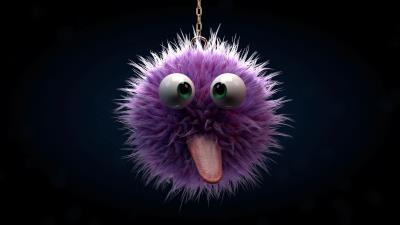 Eyes protruding tongue furry 4k wallpaper