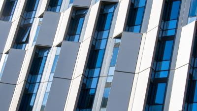 Facade building windows 4k wallpaper