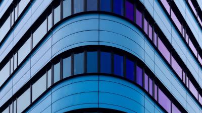 Facade glass building 4k wallpaper