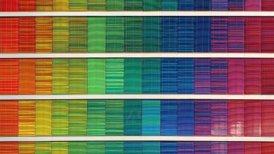 Facade multicolored rainbow 4k wallpaper