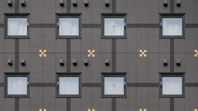 Facade windows building 4k wallpaper